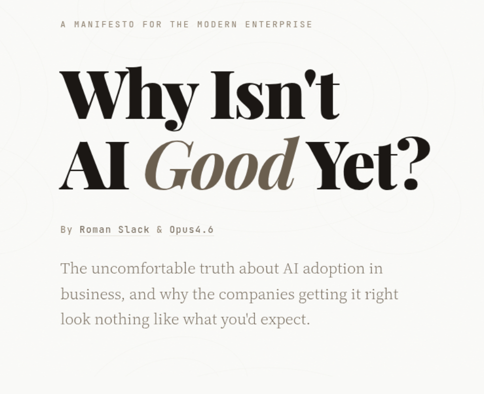 Why Isn't AI Good Yet?