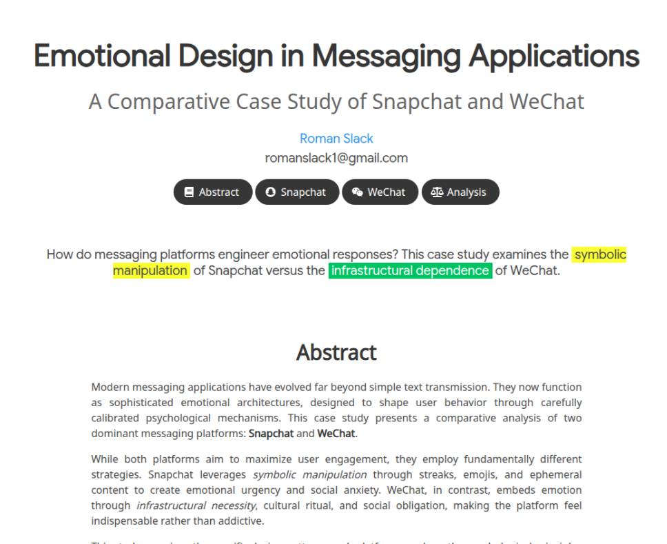 Emotional Design in Messaging Applications